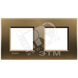 LivingLight Рамка прямоугольная 2 поста Бронза