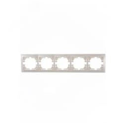 Мира Рамка 5 постов горизонтальная жемчужно-белый перламутр без вставок Lezard