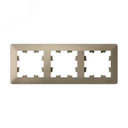 ATLASDESIGN AIR 3-постовая РАМКА, ШАМПАНЬ/дымчатый черный