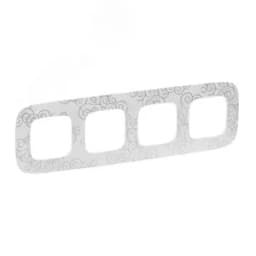 Valena ALLURE Рамка 4 поста Нарцисс хром универсальная