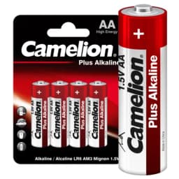 Элемент питания алкалиновый AA/LR6 1.5В Plus Alkaline LR6-BP4 (блист.4шт) Camelion 7370