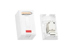 Розетка RJ45 2 порта, кат.5e белая NIKOMAX (NMC-WO2UD2-FT-ST-WT)