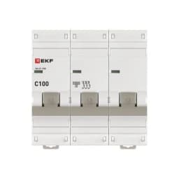 Выключатель автоматический модульный 3п C 100А 10кА ВА 47-100 PROxima EKF mcb47100-3-100C-pro