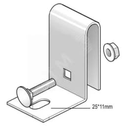 Дистанционный кронштейн стеновой для KLDAVID, высота - 97 мм, ширина - 40 мм, кратность - 50шт, DU - Покрытие Duplex
