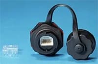 Промышленный модуль Keystone Jack RJ-45 (8P8C) Hyperline KJ-IE-8P8C-C6-180-BK