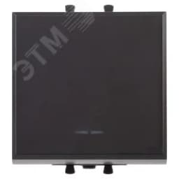 Avanti Кнопка одноклавишная модульная, , Черный матовый, 2 модуля