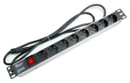 Блок на 8 розеток IEC 320 горизонтальный для 19' шкафов Cabeus (PDU-8P-2IEC)