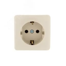 VIOLA Розетка с/з керамика крем (12шт/144шт)