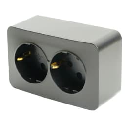 Розетка 2местная сз открытой установки STEKKER 250В 16А IP20 серия Софиячерный матовый MST161205 49498