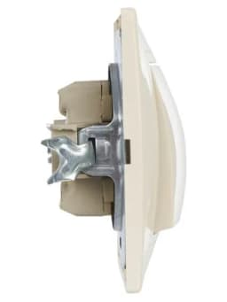 Выключатель 2-кл. СП Кварта 10А IP20 ВС10-2-0-ККм крем. IEK EVK20-K33-10-DM