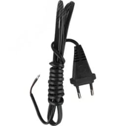 Шнур сетевой с вилкой ШВВП 2х0,5 черный 1,7 м 99928146 УПП-5 ВОС г.СПб