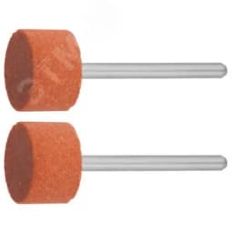 Круг абразивный шлифовальный на шпильке, P 120, d 15,0x10,0х3,2мм, L 45мм, 2шт