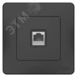 BLANCA скрытой установки розетка телефонная RJ11, антрацит
