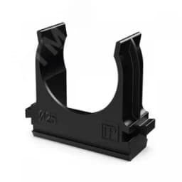 Крепёж-клипса для труб Полистирол черная д25 (100шт/1000шт уп/кор) Промрукав