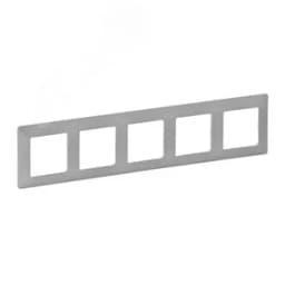 Valena LIFE Рамка 5 постов алюминий универсальная