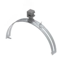 Держатель проводников 6-10 мм на круглом коньке кровли. Материал - горячеоцинкованная сталь/пластик. OSTEC