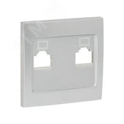 Валенсия лицевая панель розетки RJ-45 1-местная сталь EKF