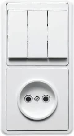 Блок БКВР-039 Бэлла (3-кл. выкл. + розетка) Кунцево 5839