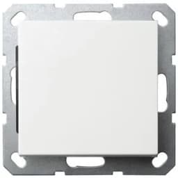 Выключатель одноклавишный 10A 250V~ с накладкой, цвет белый глянцевый