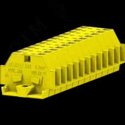 Клемма TB 1-1 с бок. подключ. с фиксирующим фланцем, желтая