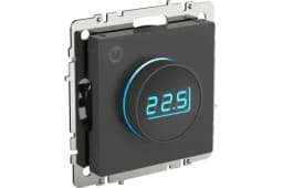 Термостат электронный с индик. BRITE СП IP20 ТС10-1-БрГ механизм графит IEK BR-RT11-K53