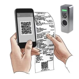 Автономный контроллер доступа по кассовому чеку QR-C-3 (12В, серебро)