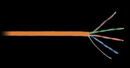 Кабель одножильный внутренний U/UTP EC-UU004-5E-LSZH-OR 4 пары, Cat.5e (Класс D), 100МГц бухта 305м NetLan