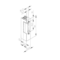 Электромеханическая защелка без планки ST-SL151NO Smartec