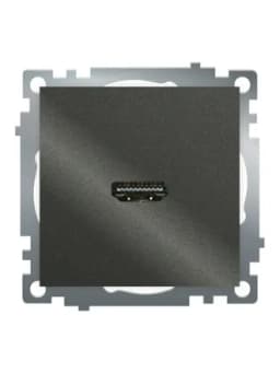 Розетка HDMI 21 Type A механизм серия Катрин графит GLS00711806 50059