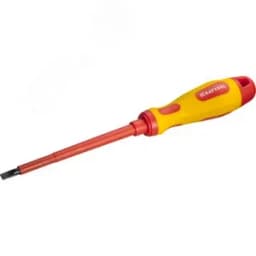 Отвертка , высоковольтная, Cr-Mo-V стержень, двухкомпонент. маслобензостойкая рукоятка, SL, 5,5х125мм