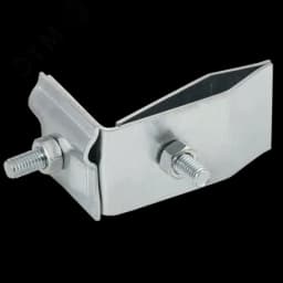 Держатель проводника круглого 6-10мм для фальца угловой h=70мм оцинкованная сталь IEK