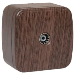 Розетка TV 1-местная ОП Минск 75Ом 5-862МГц тёмное дерево EKF