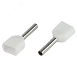 Наконечник-гильза с изолированным фланцем (упаковка 50 шт.) NO-225-96 (двойной) НШвИ(2) 0,5-8