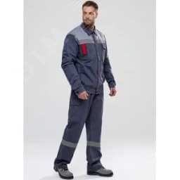 Костюм Флагман-Фаворит-2 СОП IMP (тк.Саржа,250) п/к, т.серый/св.серый, р. 52-54/194-200