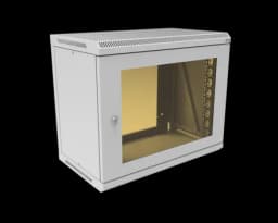 Шкаф телекоммуникационный настенный разборный МИКсистем 19" Basis 9U 600*350 дверь стекло