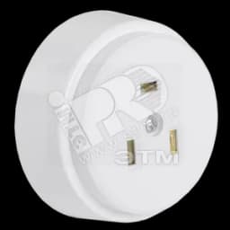 Розетка наружная разборная для плиты с заземлением 32А белая РПпл10-01-Ст