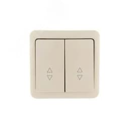 VIOLA Выключатель проходной двойной крем (12шт/144шт)