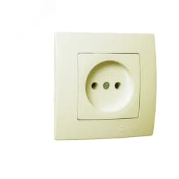 Lillium Natural Kare Розетка с/у без з/к кремовая. 250В 16А 32010022 Makel