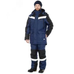 Костюм мужской утепленный Брансфилд с пк цв. синий-черный р. 96-100/182-188
