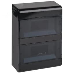 Тусо.Щиток о/п на 18 мод. с 2-мя дв. 225х323х94мм (черный)