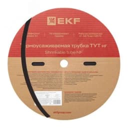 Трубка термоусаживаемая ТУТ нг 8/4 черная рулон PROxima EKF