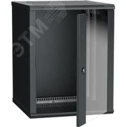 Шкаф настенный 19" LINEA W 12U 600x600мм стеклянная дверь RAL9005 ITK