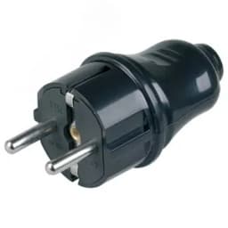 Евровилка прямая черная 16А