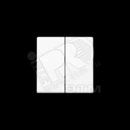 Клавиша 2-я для выключателей и кнопок без подсветки. Серия AS500 Материал- дуропласт Цвет- белый