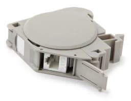 Крепление для Keystone Jack на DIN-рейку в распределительные щиты для промышленных решений Hyperline FP-IE-DIN-KJ-1A-GY