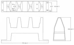 Кабельный организатор для 110 кроссов с ногами Hyperline 110C-WL-ORG