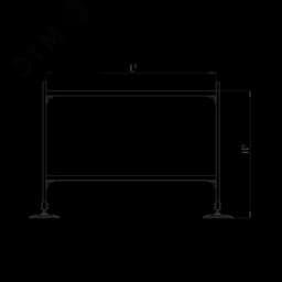 Опорная конструкция для горизонтальных прямоугольных воздуховодов и металлических лотков кабеленесущих систем TECHNORAPTOR FOOT 2000х1500 HD КМ-профиль