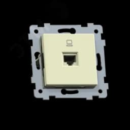 Аксиома Механизм розетки RJ45 скрытой установки РК1-458, слоновая кость