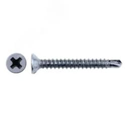 Саморез оконный 3,9х32 цинк, белый, потайной сверло (100 шт/уп) Промрукав