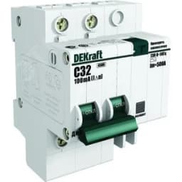 Выключатель автоматический дифференциальный АВДТ встроенная защита от сверхтоков 1P+N 32А 100мА AC D ДИФ-101